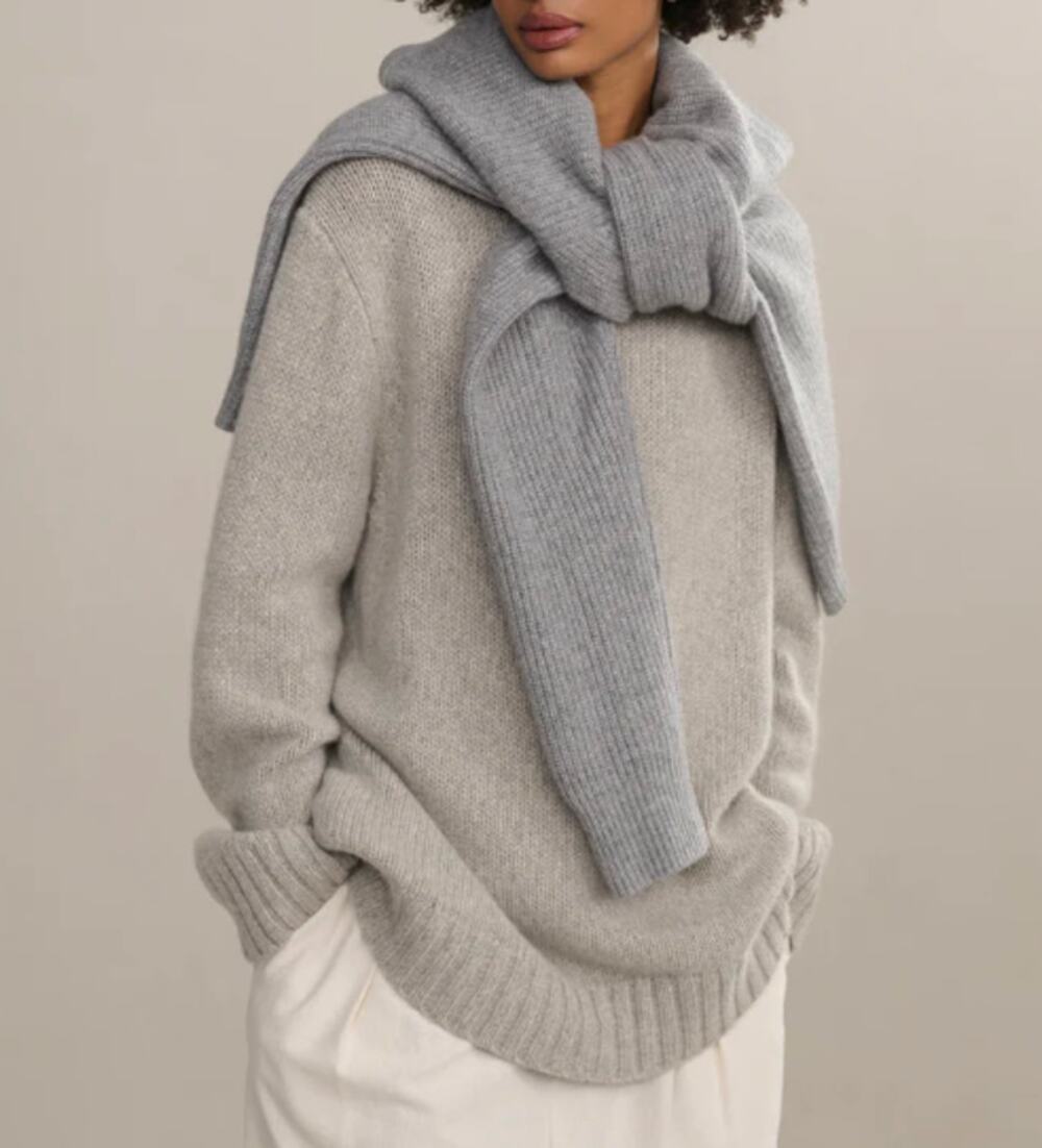 Jenni Kayne XS grey Cashmere Amelia Crewneck
